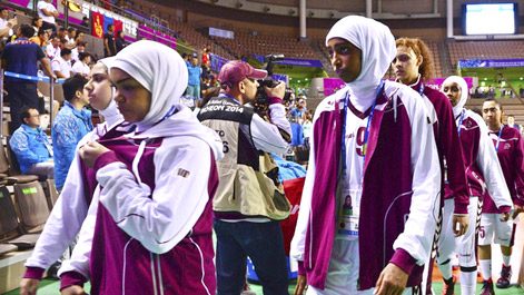 تیم زنان‌ قطر بخاطر حجاب بازنده اعلام شد