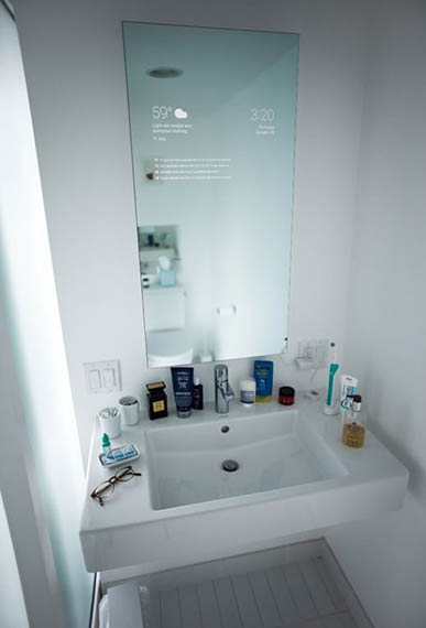 آینه هوشمند گوگل برای حمام