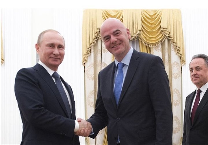 رئیس فیفا با پوتین دیدار می‌کند