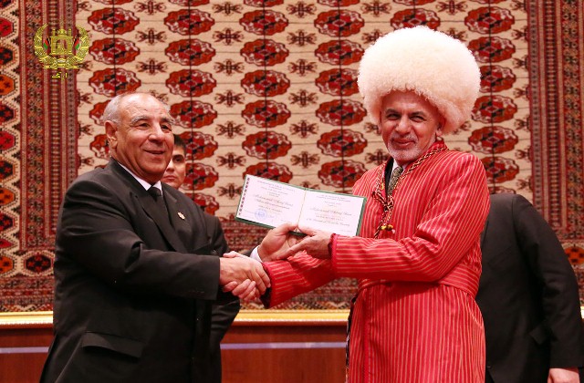غنی: روابط افغانستان و ترکمنستان پایدار و مستحکم خواهد بود
