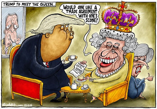 ملاقات ترامپ و ملکه انگلستان!