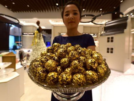 عرضه چاکلت با طعم طلا در دوبی