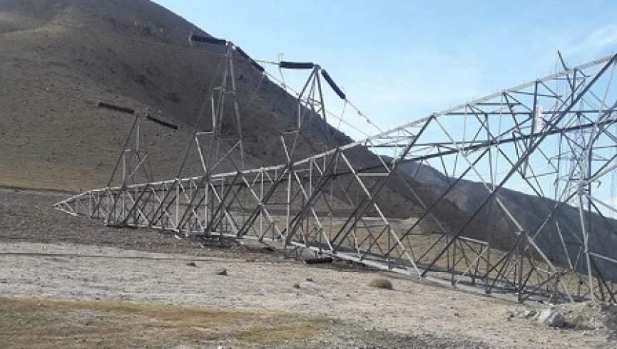 لین برق وارداتی ازبکستان به کابل در بغلان قطع شد
