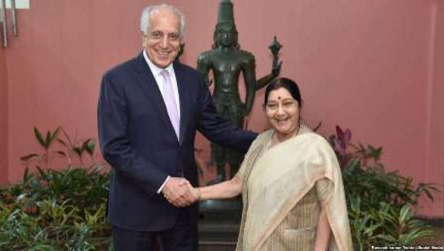 زلمی خلیل‌زاد با وزیر خارجه هند دیدار کرد