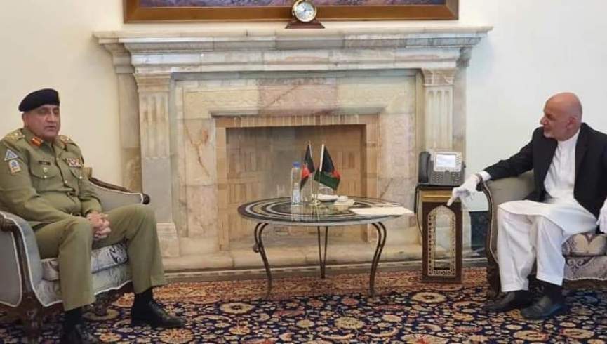 رییس جمهور غنی قمر باجوه رییس ستاد ارتش پاکستان را به حضور پذیرفت