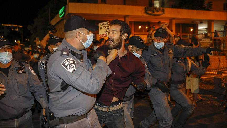 درگیری و حمله هواداران نتانیاهو به مخالفان دولت در تل آویو