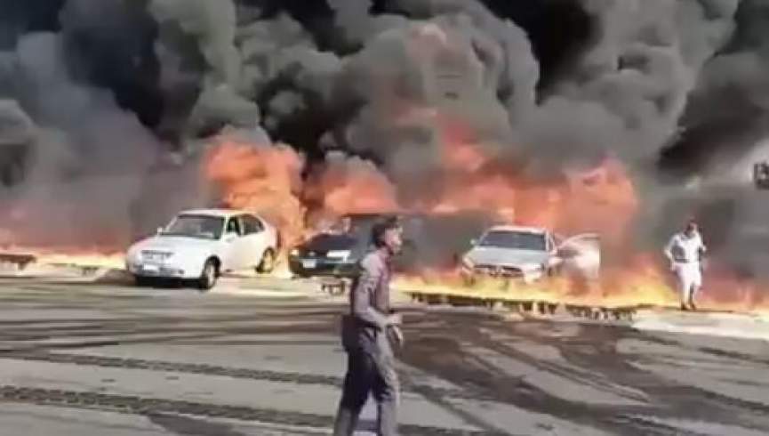 آتش سوزی مهیب در شهر عجمان امارات