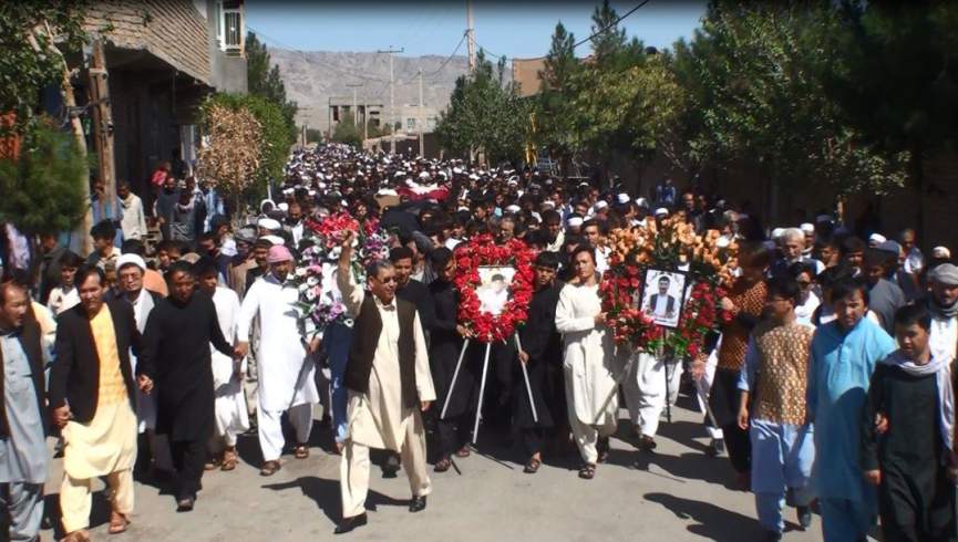 تشییع جنازه اعتراضی پس از حمله تروریستی شب گذشته در هرات