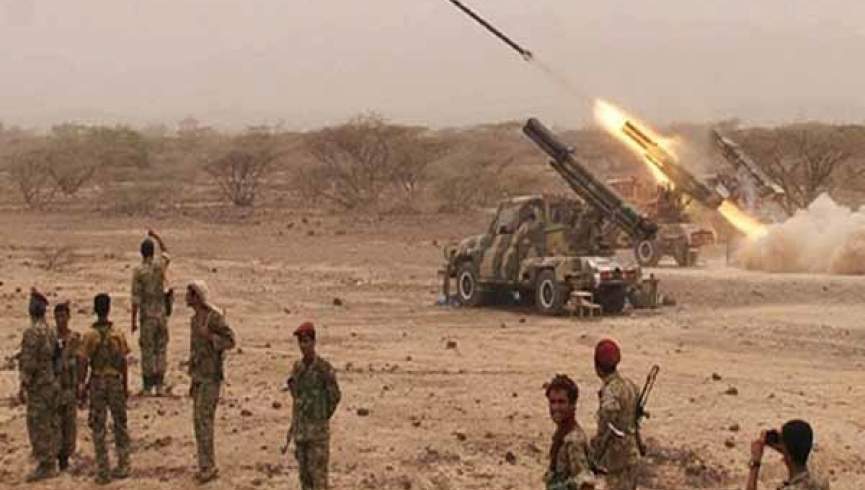 حمله راکتی نیروهای یمنی بالای مواضع نظامی ائتلاف سعودی