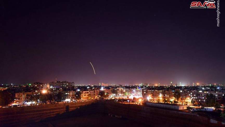 حمله راکتی اسراییل به اطراف دمشق
