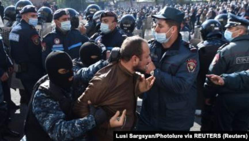 تظاهرات در ارمنستان؛‌ معترضان خواهان برکناری صدراعظم