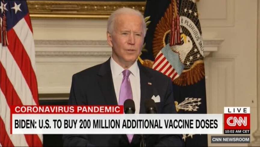 بایدن: 300 میلیون آمریکایی واکسن کرونا را تا تابستان 2021 دریافت می کنند