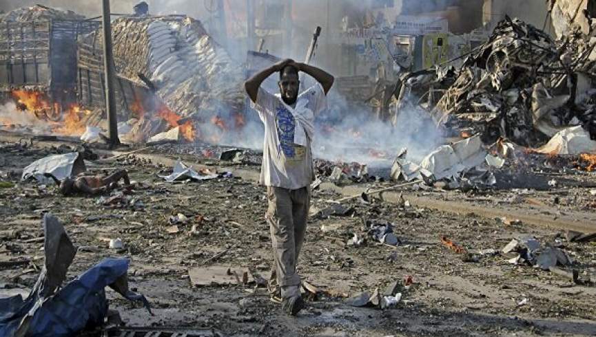 انفجار بمب در سومالیا دستکم ۵۰ کشته و زخمی برجای گذاشت