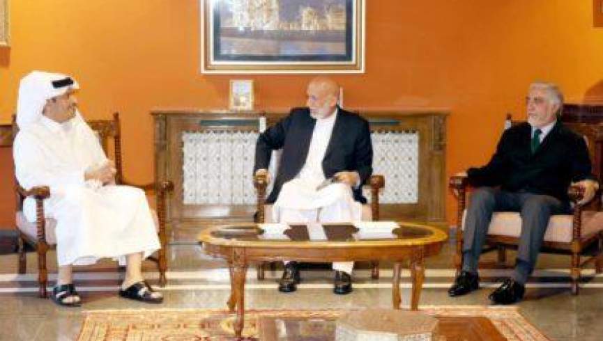 وزیر خارجه قطر با کرزی و عبدالله دیدار کرد
