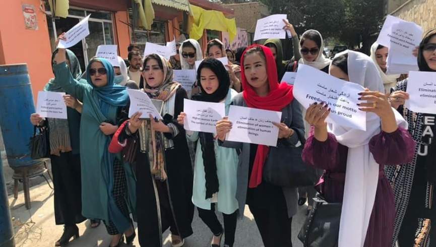 زنان در کابل به حذف وزارت امور زنان اعتراض کردند