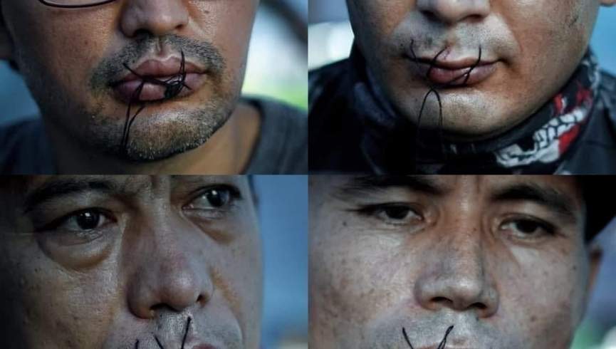 ادامه اعتصاب مهاجران افغان در اندونیزیا؛ معترضان دهان خود را دوختند