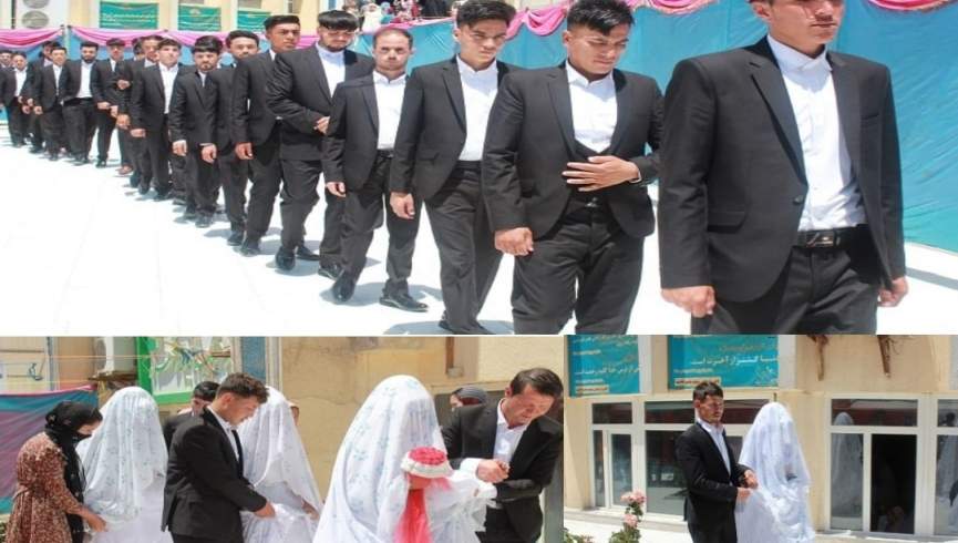 جشن عروسی 70 زوج جوان به گونه دسته‌جمعی برگزار شد