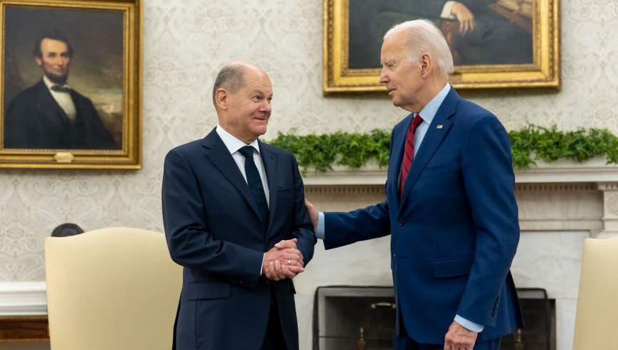 جو بایدن و اولاف شولتز درباره اوکراین، فلسطین و ایران در واشنگتن گفتگو کردند