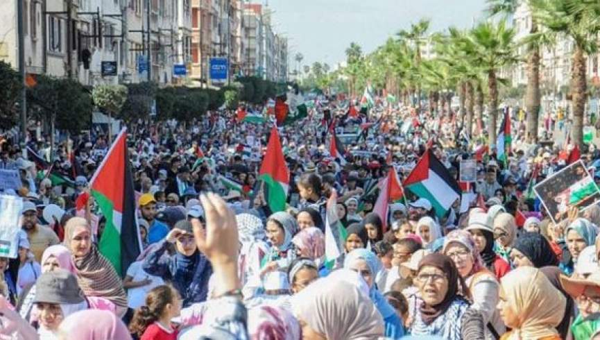 46 شهر مراکش، صحنه ی تظاهرات گسترده مردمی علیه اسرائیل